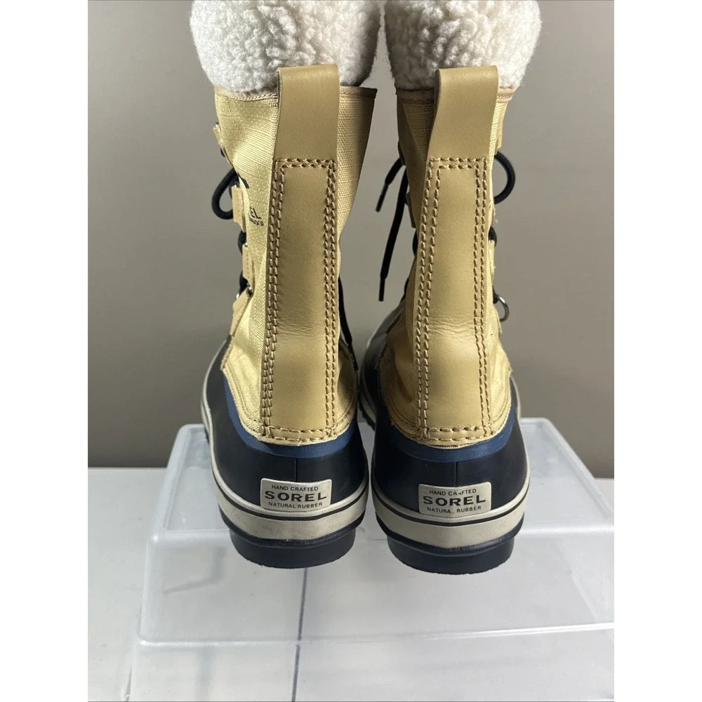 Sorel 1964 Pac Nylon Waterproof Winter Snow‎ Boot Men US 9 Tan/Black WORN ONCE!